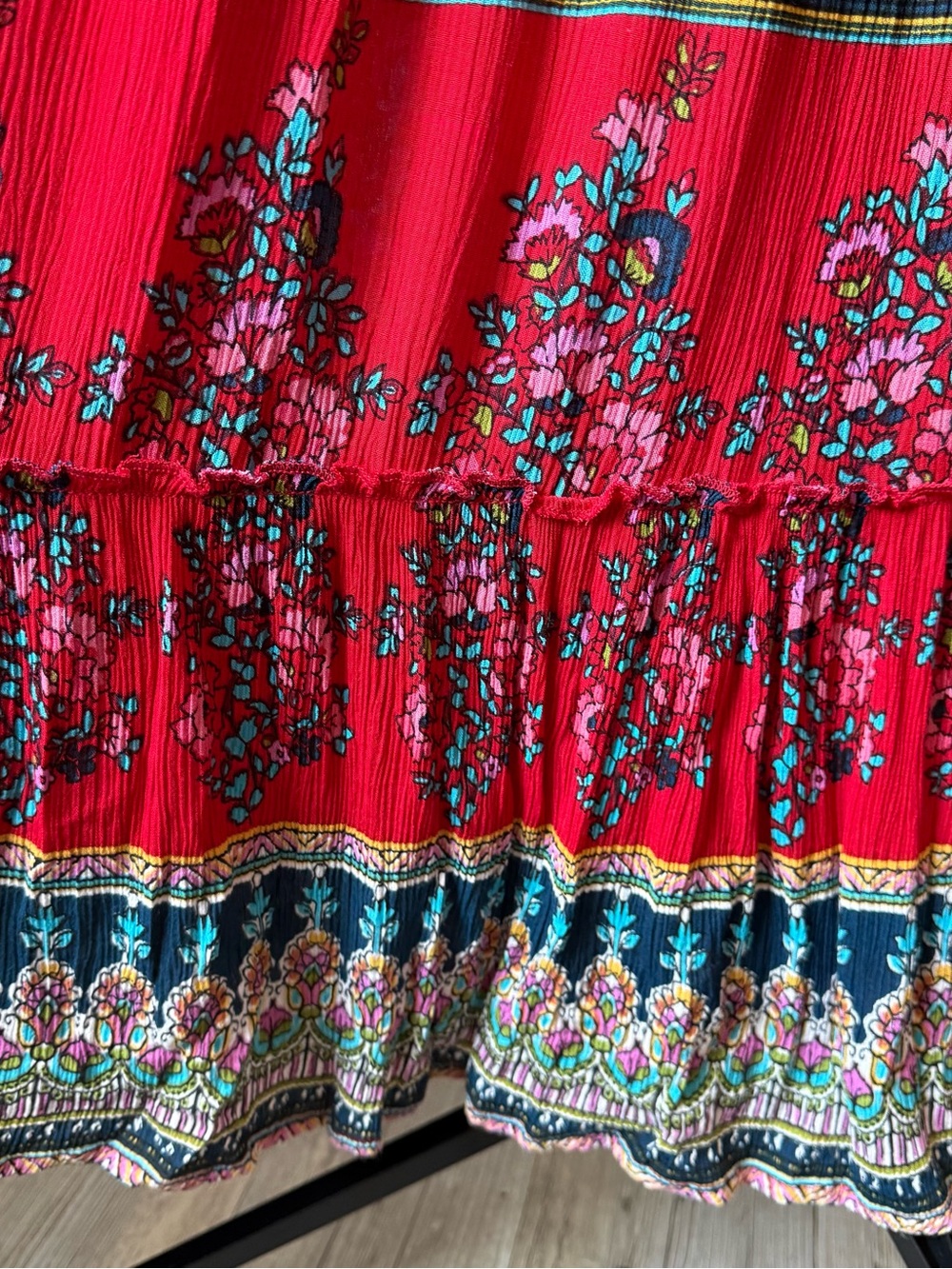 Patrons of Peace Floral Off-Shoulder Maxi Dress M - Picture 10 of 14